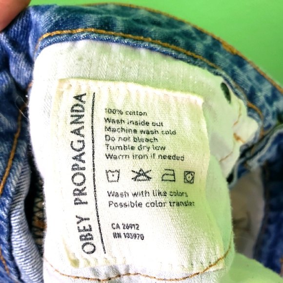 Obey Propaganda Distressed Cutoff Lace Short shorts size 28 - Picture 9 of 11